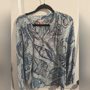 Lilly Pulitzer She Sells Seashells Silk Elsa